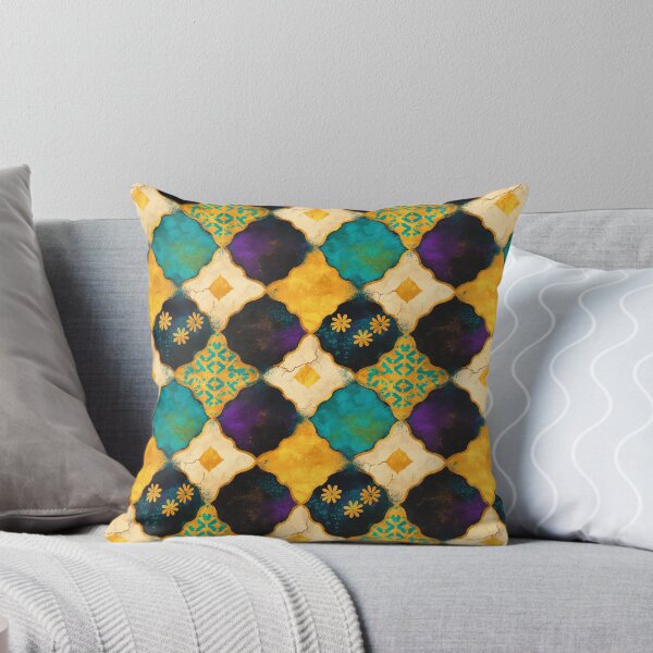 Item preview, Distressed Moroccan Quatrefoil Tile Pattern designed and sold by bubblegoth.