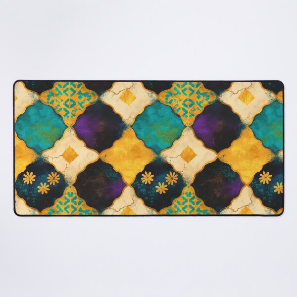 Item preview, Distressed Moroccan Quatrefoil Tile Pattern designed and sold by bubblegoth.