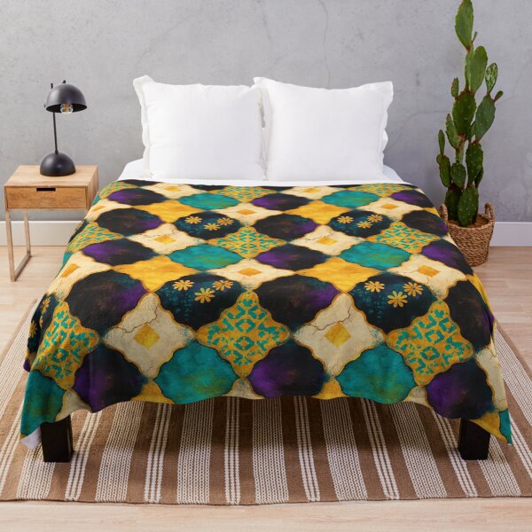 Item preview, Distressed Moroccan Quatrefoil Tile Pattern designed and sold by bubblegoth.