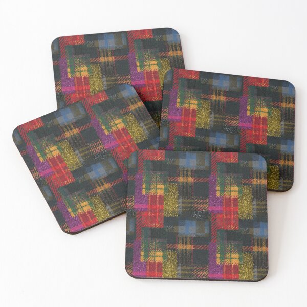 Item preview, Moody Grunge Patchwork Plaid Pattern designed and sold by bubblegoth.