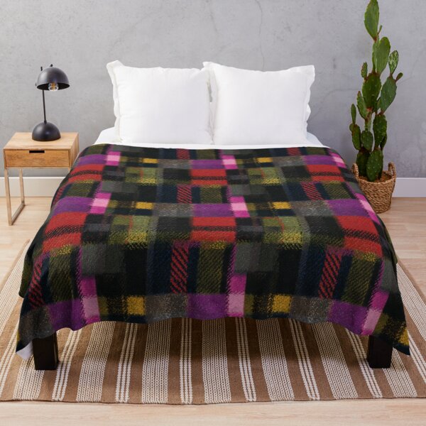 Item preview, Dark Tartan Patchwork Plaid Blocks Pattern designed and sold by bubblegoth.