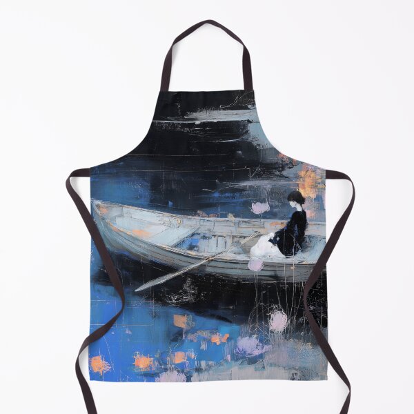 Item preview, Woman in Boat on Reflective Lake designed and sold by lautir.