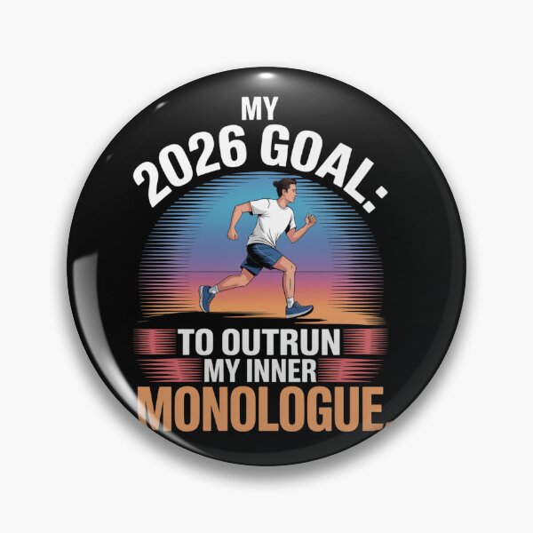 Item preview, My 2026 Goal: Outrun My Inner Monologue - Retro Runner designed and sold by DarylWelsh2024.