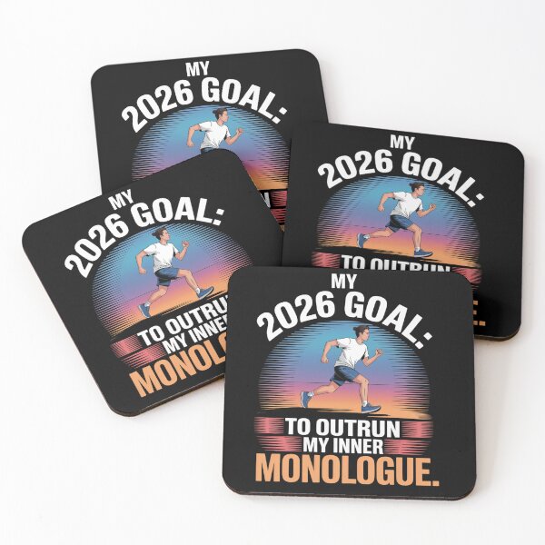 Item preview, My 2026 Goal: Outrun My Inner Monologue - Retro Runner designed and sold by DarylWelsh2024.