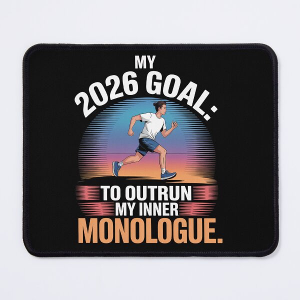 Item preview, My 2026 Goal: Outrun My Inner Monologue - Retro Runner designed and sold by DarylWelsh2024.