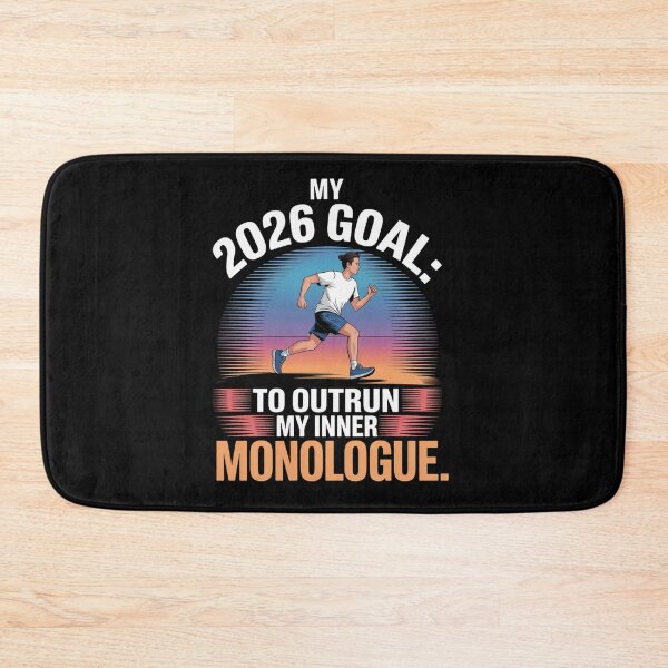 Item preview, My 2026 Goal: Outrun My Inner Monologue - Retro Runner designed and sold by DarylWelsh2024.