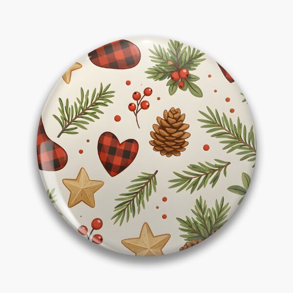 Item preview, Rustic Christmas Plaid & Icons designed and sold by HappyRepeat.