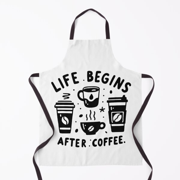 Item preview, Life Begins After Coffee – Cute Coffee Quote Black and White Design designed and sold by Lulunza.