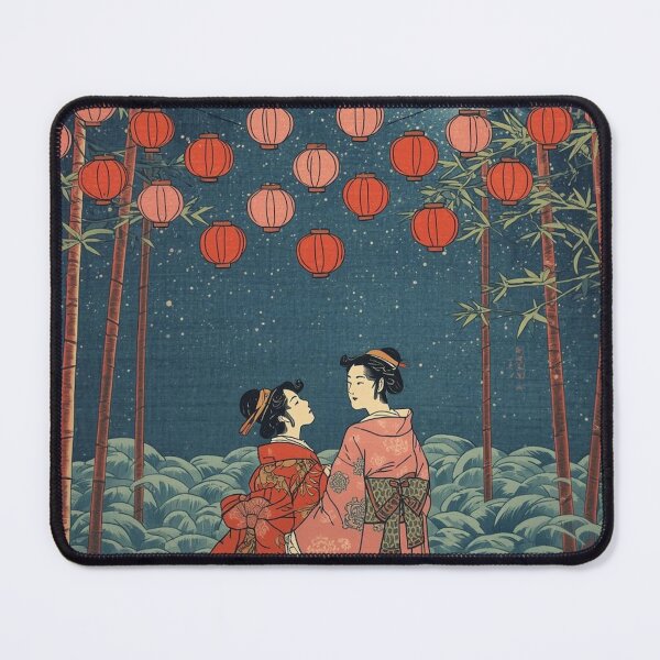 Item preview, Tanabata Festival Ukiyo-e Art Orihime Hikoboshi Star Crossed Lovers Kunisada Style Japanese Print designed and sold by Vandy Fullam.