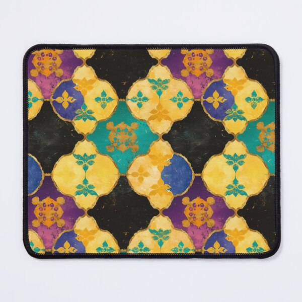 Item preview, Mustard Teal Moroccan Tile Medallions Pattern designed and sold by bubblegoth.