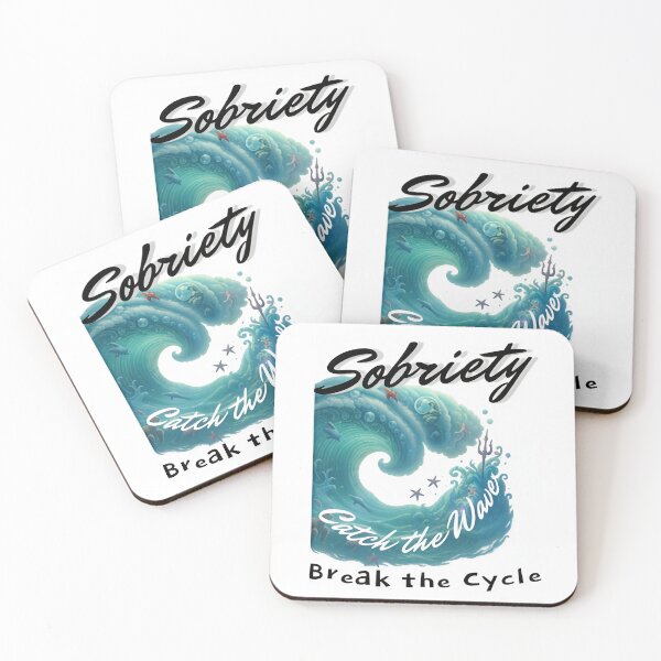 Item preview, Sobriety - Catch the Wave, Break the Cycle: Beach Vibes Graphic Recovery Design designed and sold by Mytruemystic.