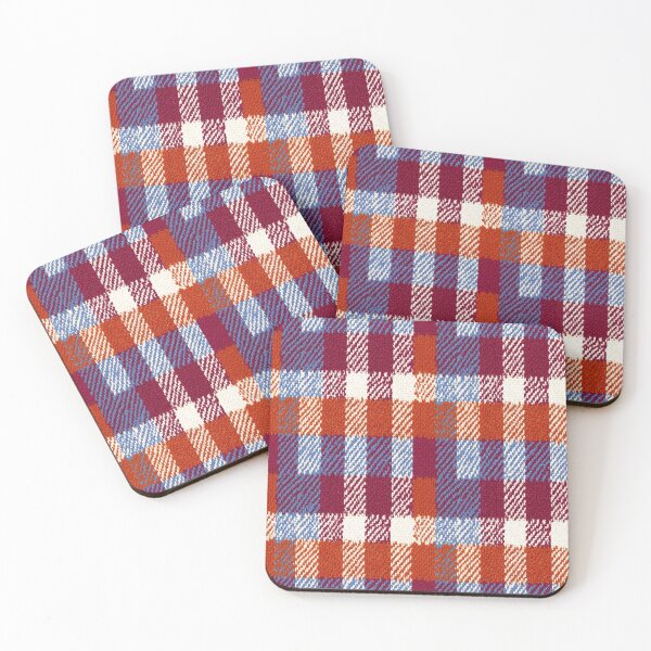 Item preview, Rust Burgundy Blue Patchwork Plaid Pattern designed and sold by bubblegoth.