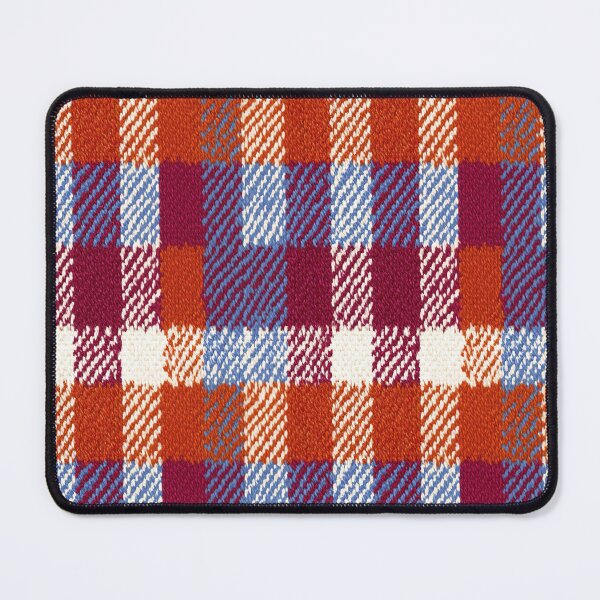 Item preview, Rust Burgundy Blue Patchwork Plaid Pattern designed and sold by bubblegoth.