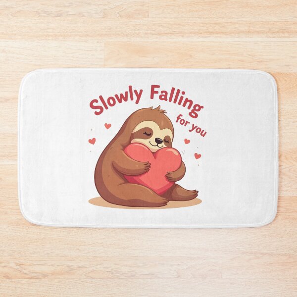 Item preview, Slowly Falling For You - Cute Sloth Hugging Red Heart Funny Valentine’s Day Gift designed and sold by Design-Pro-21.