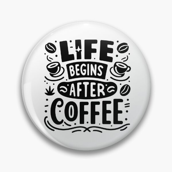 Item preview, Life Begins After Coffee – Hand Drawn Coffee Typography Illustration designed and sold by Lulunza.