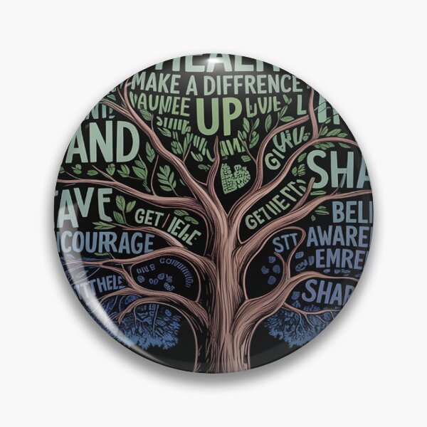 Artikelvorschau, Motivierende Unterstützung Green Tree Bewusstsein für psychische Gesundheit entworfen und verkauft von Dolostope.