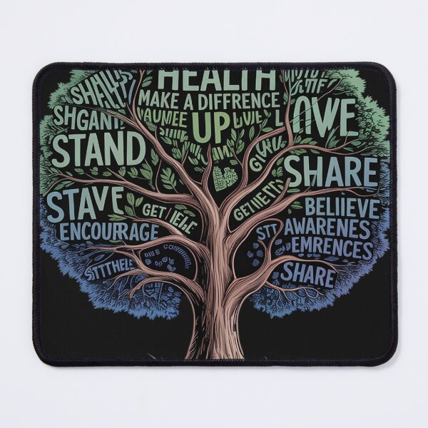 Item preview, Motivational Support Green Tree Mental Health Awareness designed and sold by Dolostope.