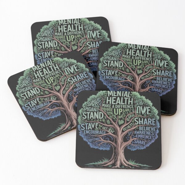 Item preview, Motivational Support Green Tree Mental Health Awareness designed and sold by Dolostope.