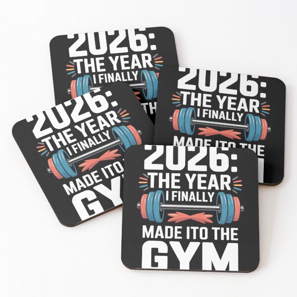Item preview, 2026: New Year New Me - Retro Fitness Barbell Motivation designed and sold by DarylWelsh2024.