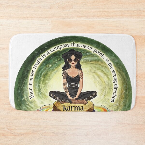 Item preview, Inner Truth Compass - Karma Spiritual Boho Girl Illustration designed and sold by Hen-C-Art.