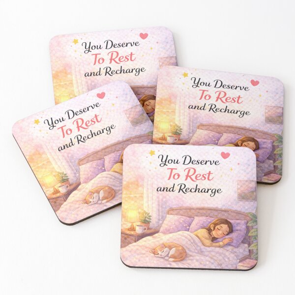 Item preview, You Deserve To Rest and Recharge – Cozy Self Care Art designed and sold by PunchDrop.