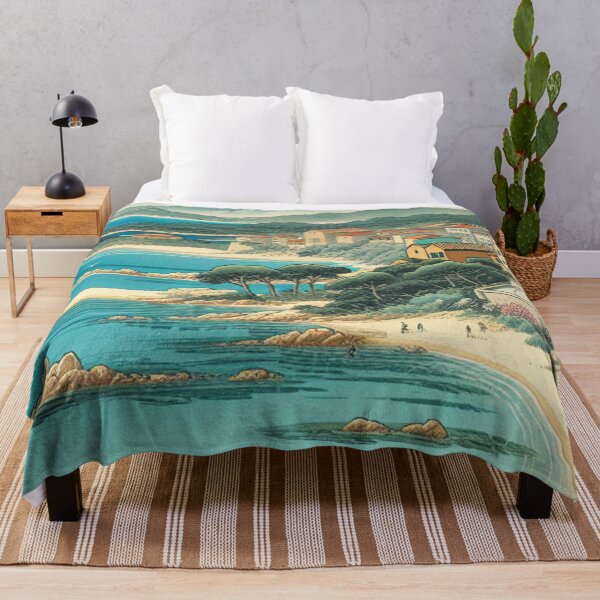 Item preview, Olbia Italy Ukiyo-e Art Mediterranean Coastal Scene designed and sold by Vandy Fullam.