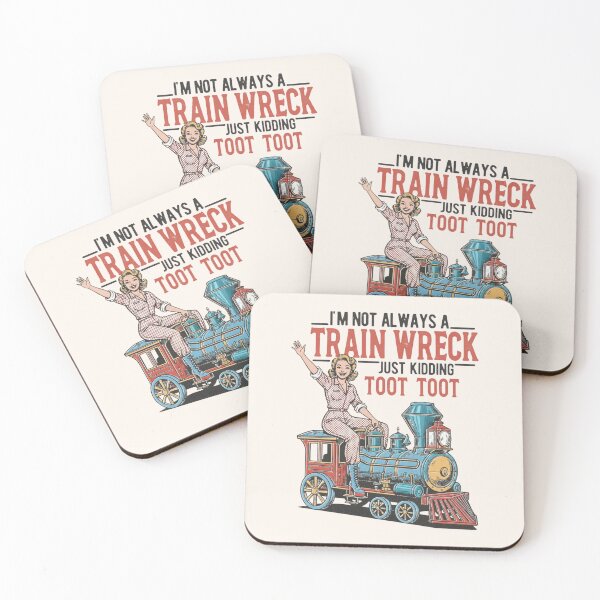 Item preview, Humorous vintage, I'm not always a train wreck, Funny retro woman designed and sold by toongstudio.