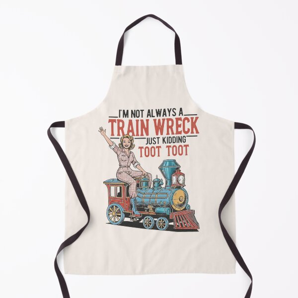 Item preview, Humorous vintage, I'm not always a train wreck, Funny retro woman designed and sold by toongstudio.