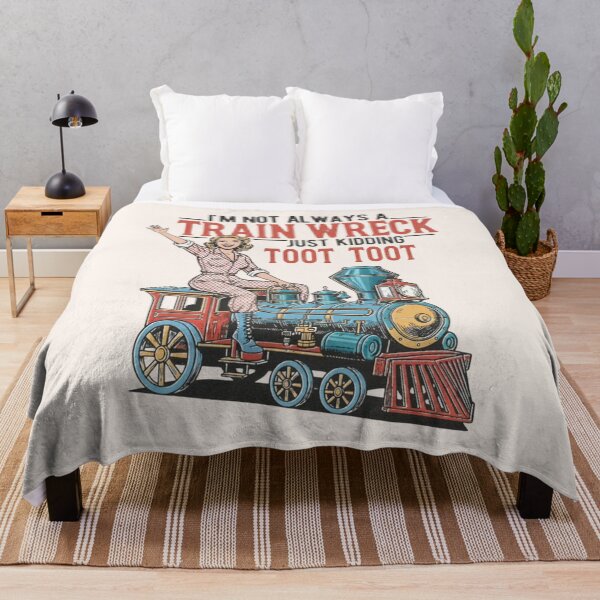Item preview, Humorous vintage, I'm not always a train wreck, Funny retro woman designed and sold by toongstudio.