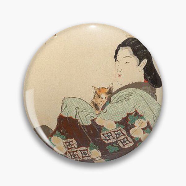 Item preview, Gekkō’s Essay (Gekkō Zuihitsu) – Courtesan and a Cat | Ogata Gekkō designed and sold by Art Outlaws.