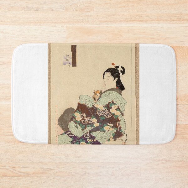 Item preview, Gekkō’s Essay (Gekkō Zuihitsu) – Courtesan and a Cat | Ogata Gekkō designed and sold by Art Outlaws.