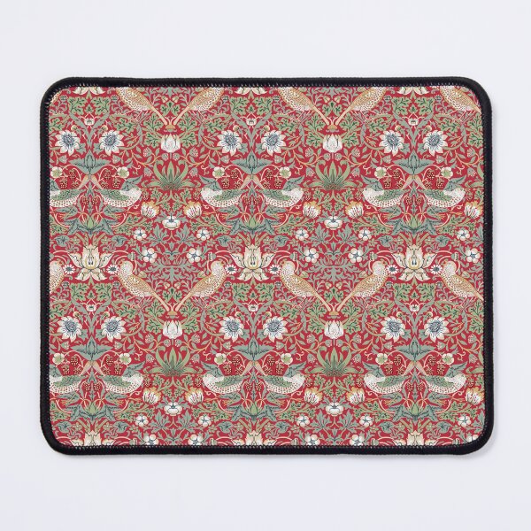 Item preview, Red Strawberry Thief – Vintage William Morris Inspired Floral Pattern designed and sold by BohemiaArt.
