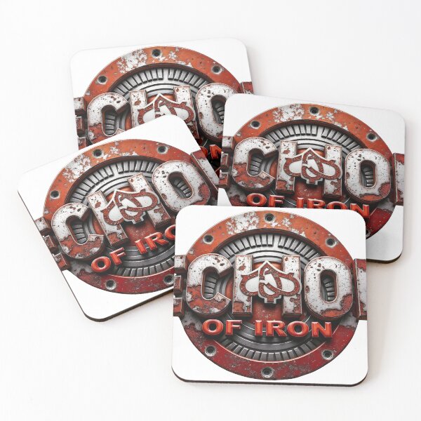 Item preview, Industrial logo reads ECHOE OF IRON with rusted metal and triquetra designed and sold by Creative88Art.