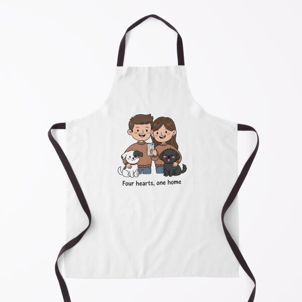 Item preview, Couple with Pets Sticker – Four Hearts One Home Design, Cute Family Illustration, Pet Parents Gift designed and sold by JaiSoftStudio.