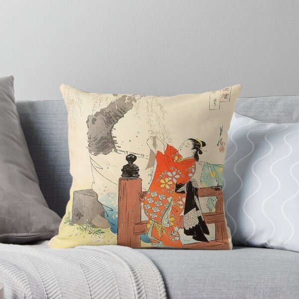 Item preview, Flowers of Japan – Poetess Akishiki | Ogata Gekkō Meiji-Era Japanese Woodblock Print designed and sold by Art Outlaws.
