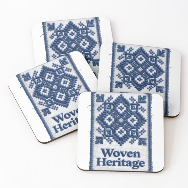 Item preview, Rectangular embroidered patch with diamond florals and Woven Heritage designed and sold by Creative88Art.