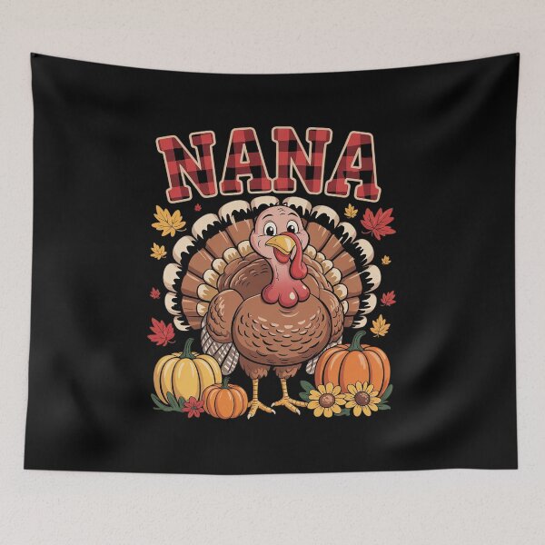 Item preview, Nana Thanksgiving Turkey Bow Tie Fall Pumpkins Floral  designed and sold by KotexTemu.