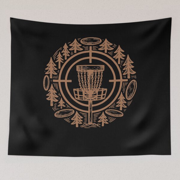 Item preview, Disc Golf Basket Flying Disc Golfing Forest Scene designed and sold by LuminOrb.
