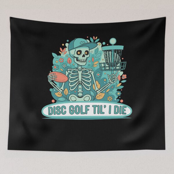 Item preview, Disc Golf Til I Die Skeleton Funny Disc Golfer designed and sold by LuminOrb.