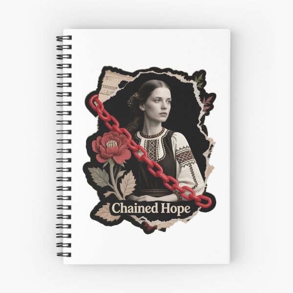 Item preview, Young woman in Eastern European folk attire with red chain and peony designed and sold by Creative88Art.