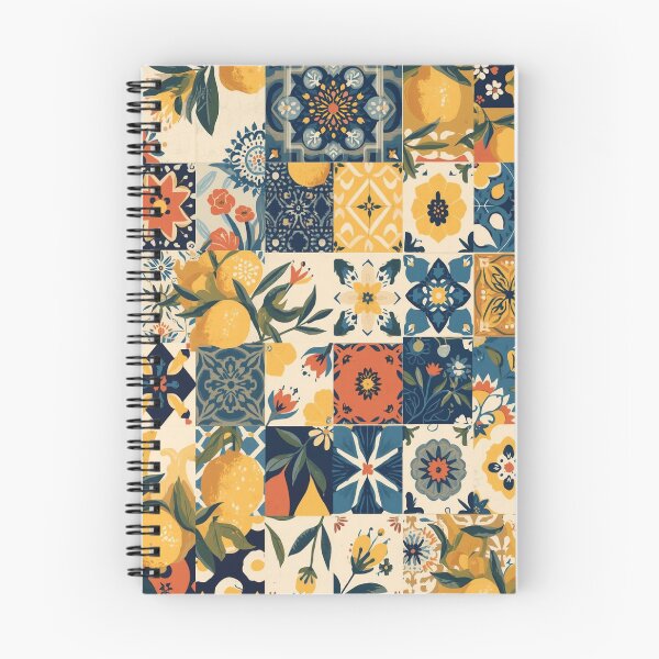 Item preview, Mediterranean Tile Wall Art, Colorful Lemon Pattern Print, Boho Spanish Ceramic Style Poster designed and sold by itselif.