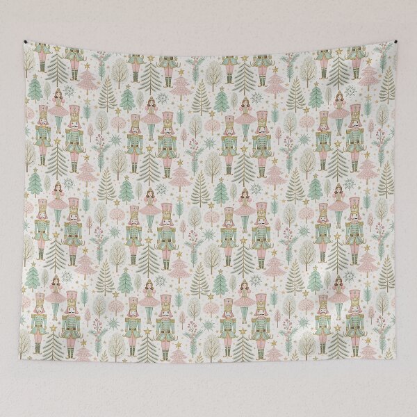 Item preview, Elegant pastel design with nutcracker soldiers designed and sold by Merrylands Artshop.