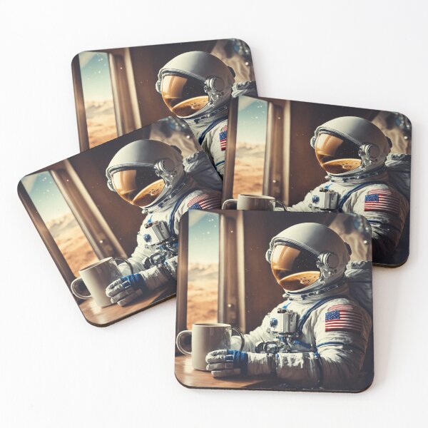 Item preview, Coffee with Astronaut designed and sold by IZUFI STICKERS.