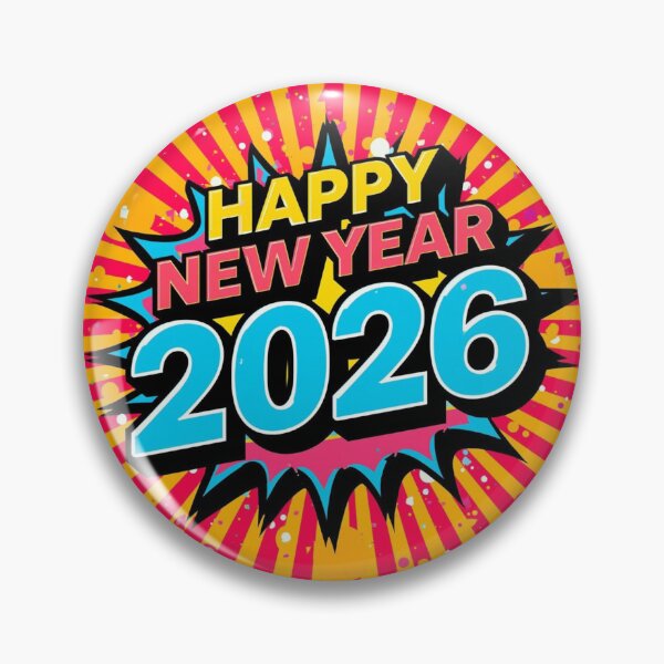 Item preview, Happy New Year 2026 T-Shirt | Colorful Comic Pop Art Celebration Tee designed and sold by BeanNTee.
