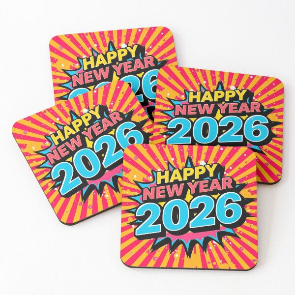 Item preview, Happy New Year 2026 T-Shirt | Colorful Comic Pop Art Celebration Tee designed and sold by BeanNTee.