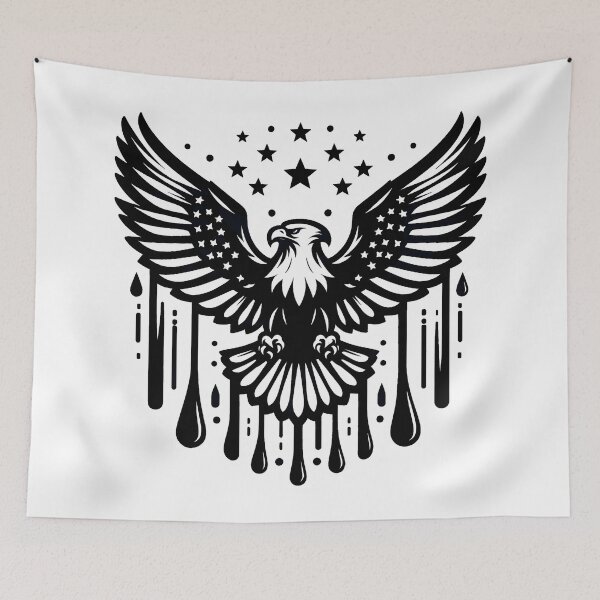 Item preview, American Eagle Freedom Stars Dripping Patriotic Art designed and sold by DrawDrip.