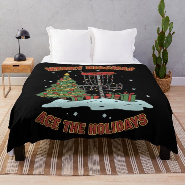 Item preview, Merry Discmas Ace The Holidays Disc Golf Basket designed and sold by LuminOrb.