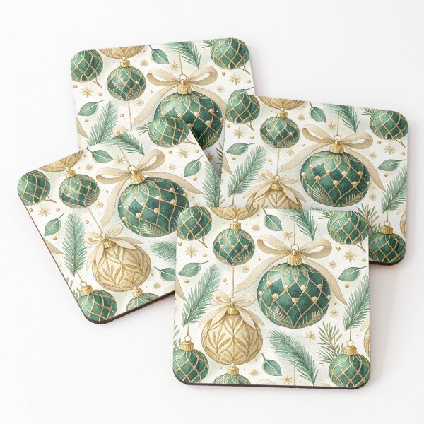 Item preview, Luxurious Christmas design with gold ornaments designed and sold by Merrylands Artshop.