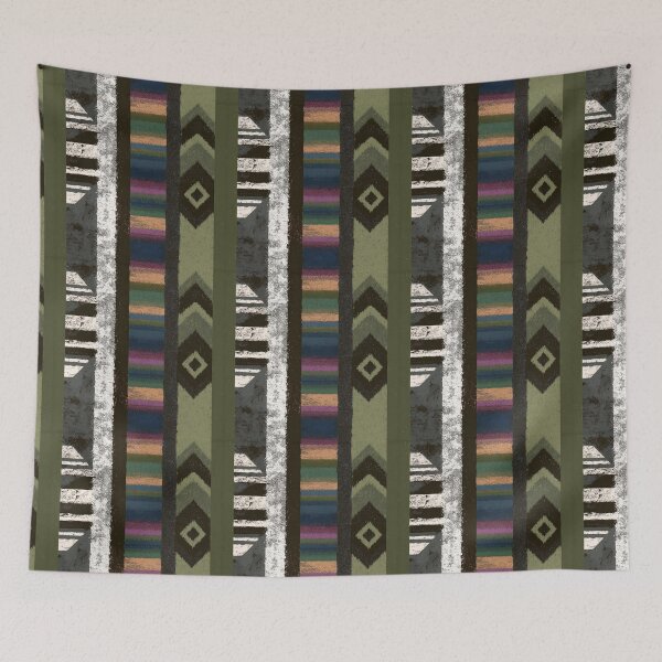 Item preview, Rustic Serape Tribal Stripe Panel Pattern designed and sold by bubblegoth.
