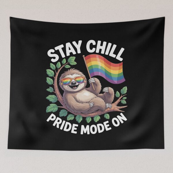 Item preview, LGBT Pride Month LGBTQIA+ Sloth  designed and sold by InspiredFoul.